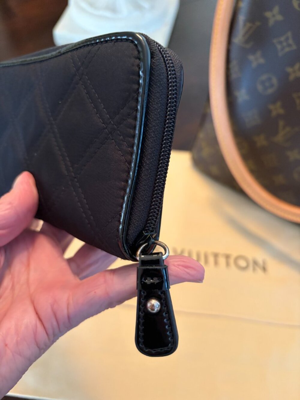 Authentic Harrods London Black Quilted Wallet - Brand New Without Tags - Picture 8 of 9